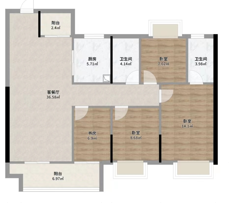 美的铂悦府  4室2厅2卫    81.0万 美的铂悦府  4室2厅2卫    81.0万室内图