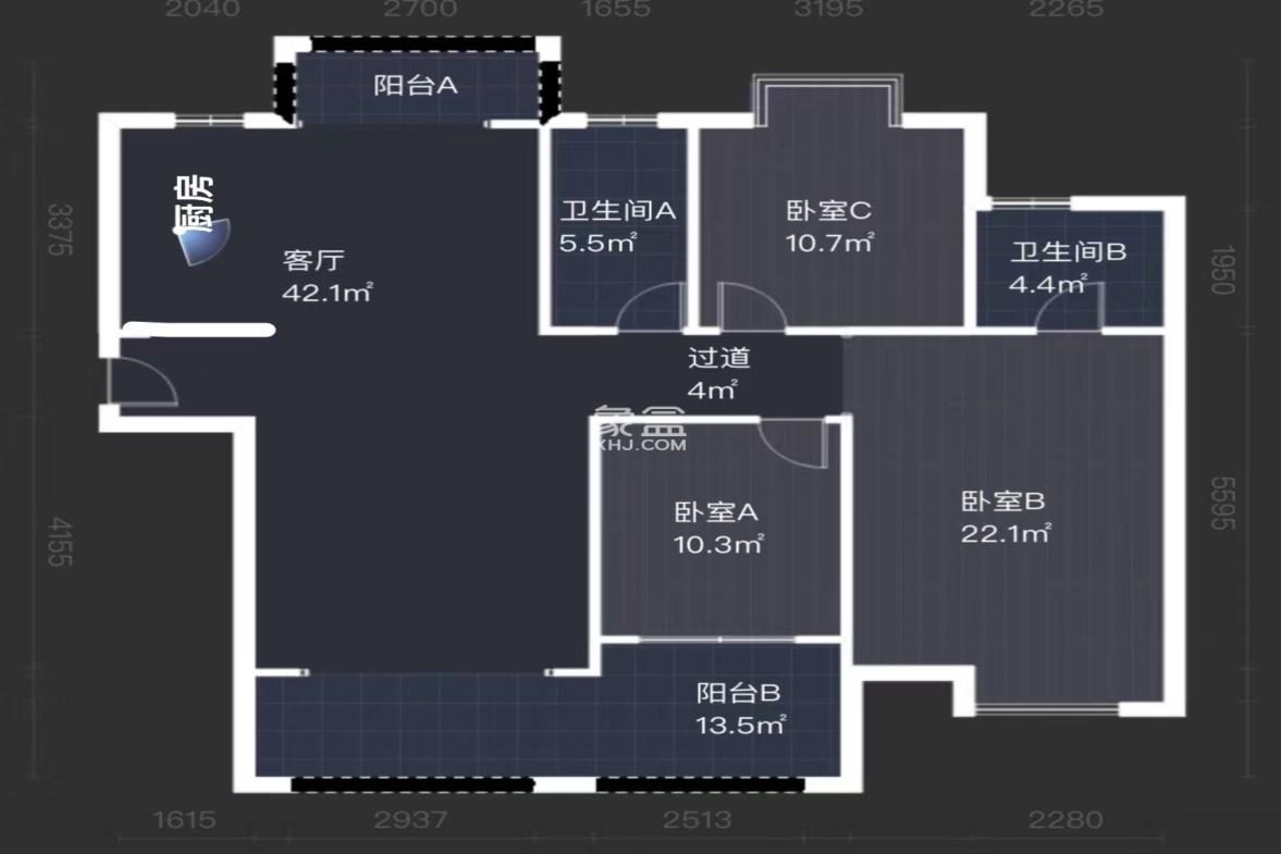 建设家园  3室2厅2卫   79.80万室内图1