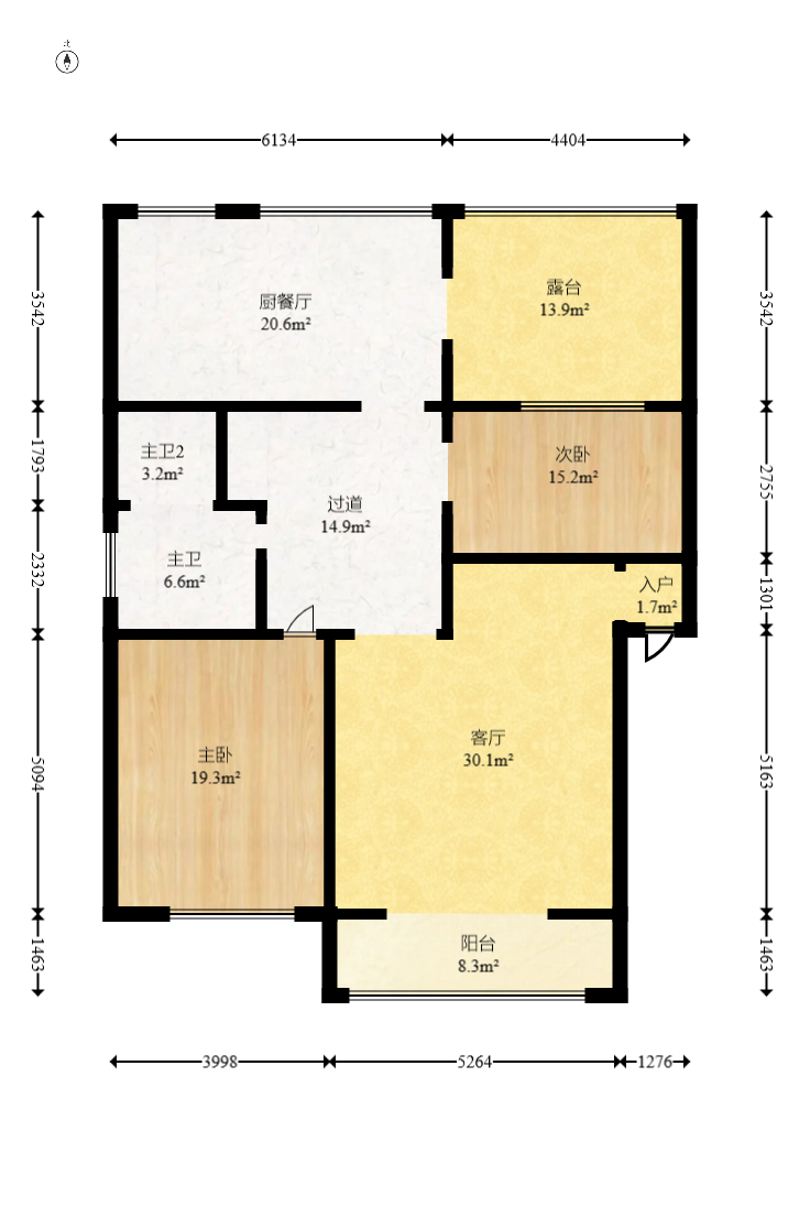 广福园  2室2厅1卫   84.00万室内图1