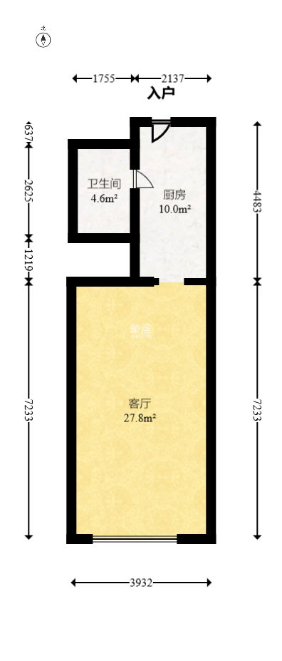 环亚高铁芯城  1室1厅1卫   68.00万