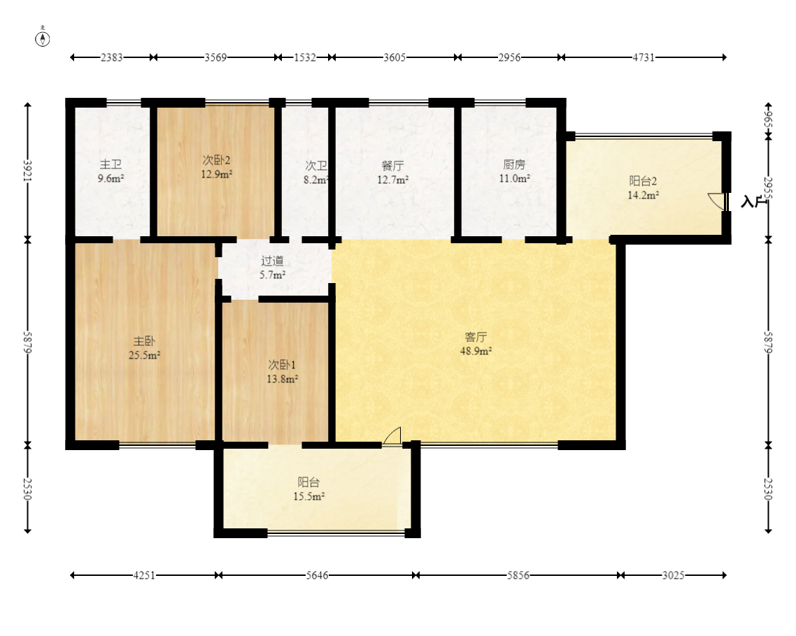 保利国际广场 4室2厅1卫 268.0万 保利国际广场 4室2厅1卫 268.0万户型图