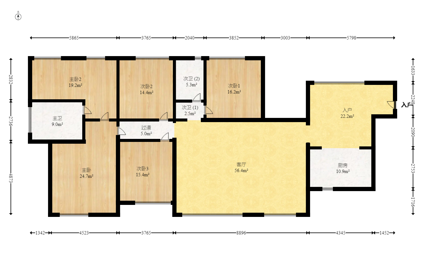 荣悦台  4室2厅2卫    270.0万室内图1