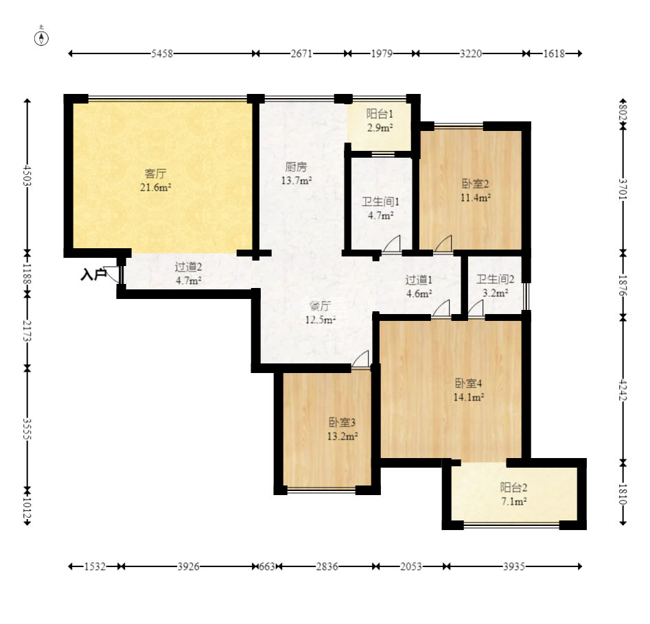 浩龙音乐界  3室2厅2卫    72.5万