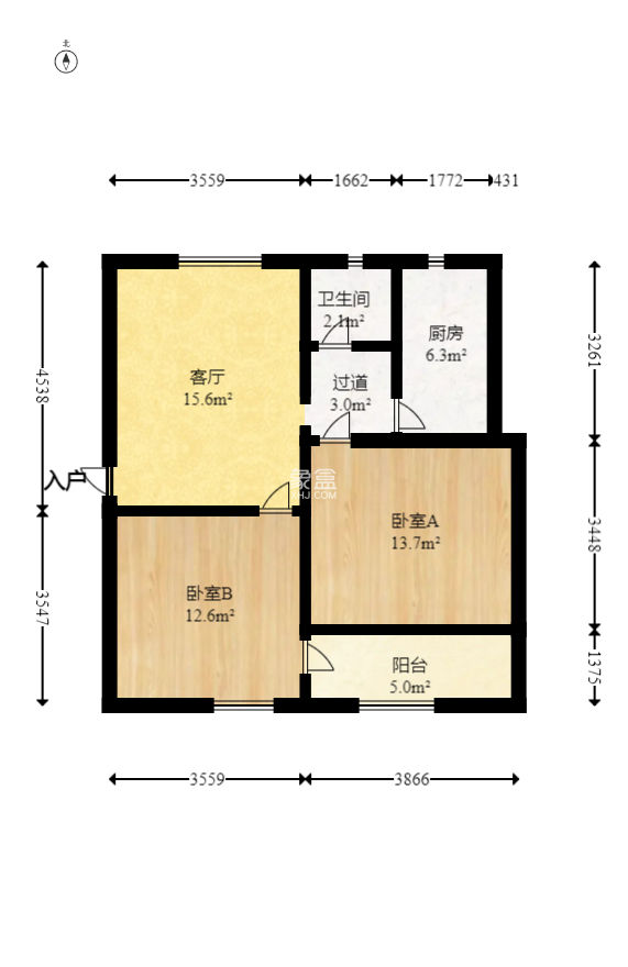 自然村公寓  2室1厅1卫   43.00万