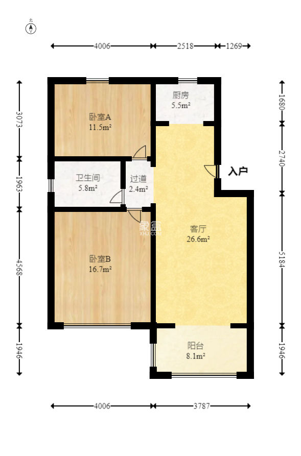 金达家园  2室2厅1卫   55.00万