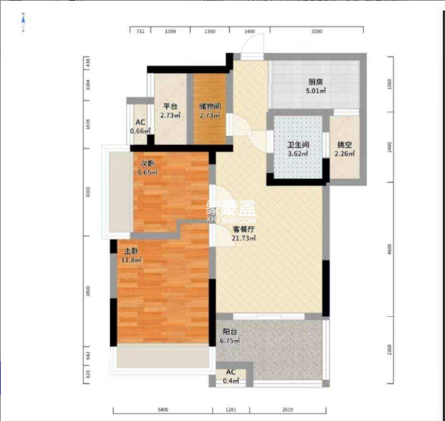 金轮翡翠名园  3室2厅1卫   61.80万