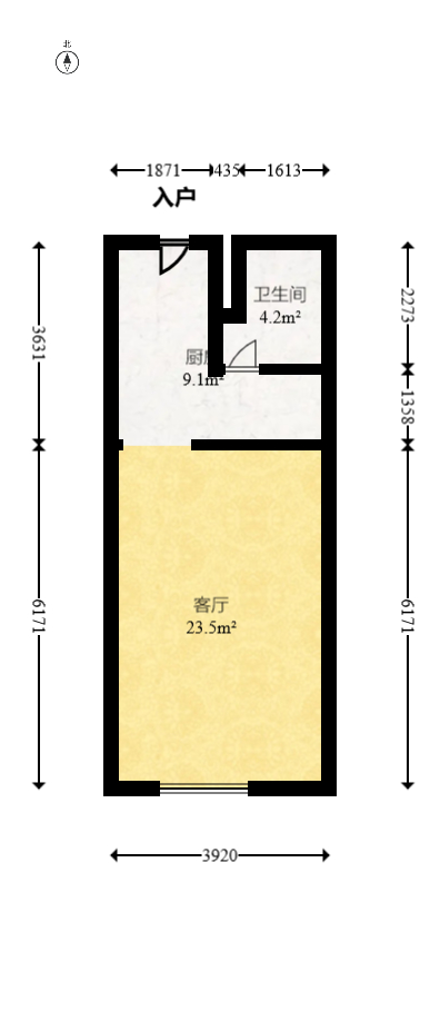 弘阳时光里  2室2厅1卫    58.99万室内图1