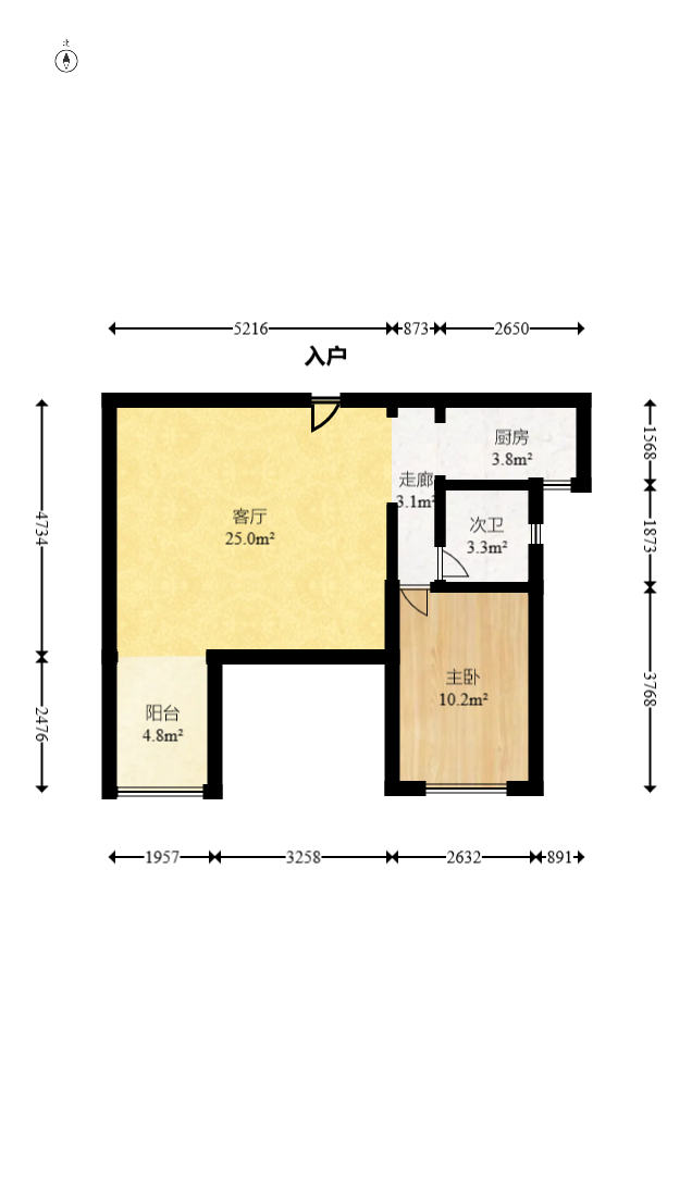晋联大厦 3室2厅1卫 85.0万 晋联大厦 3室2厅1卫 85.0万户型图