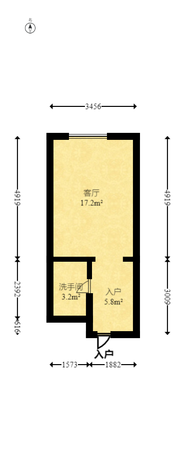 碧桂园城市之光  1室1厅1卫   28.00万室内图1