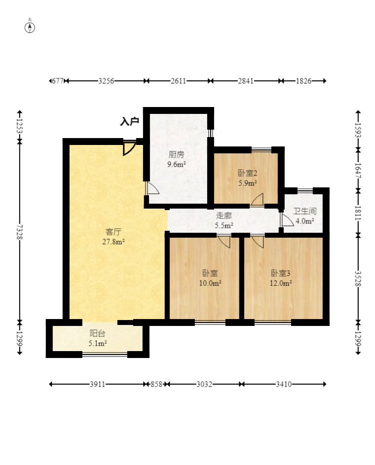 辉宏橄榄城  3室2厅1卫    60.6万 辉宏橄榄城  3室2厅1卫    60.6万户型图