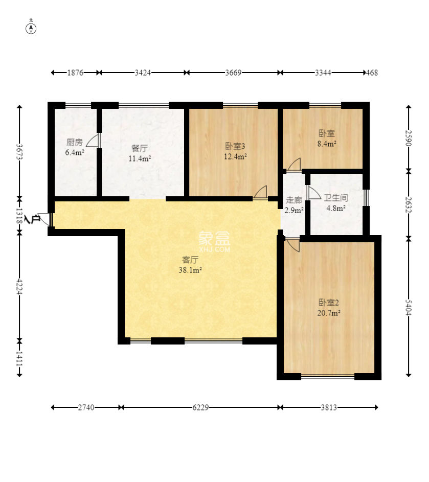 东方美地  3室2厅2卫   106.00万