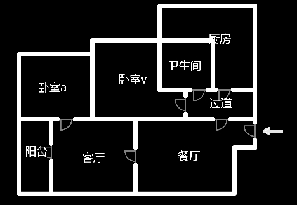 恒大绿洲  2室2厅1卫   58.80万室内图1