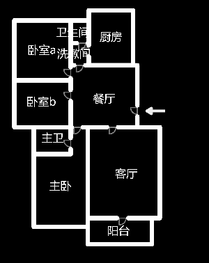 紫金花园  3室2厅2卫   58.00万室内图1