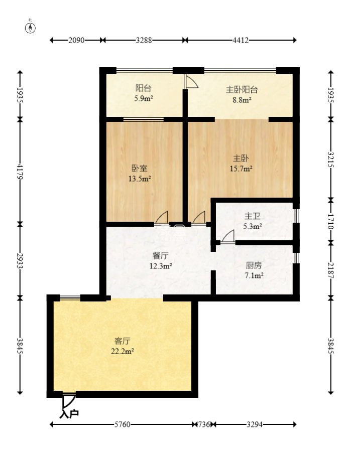 富華大廈  2室2廳1衛(wèi)   83.00萬(wàn)