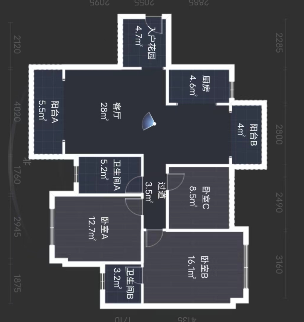 桂花城 3室2厅2卫 48.0万 桂花城 3室2厅2卫 48.0万室内图