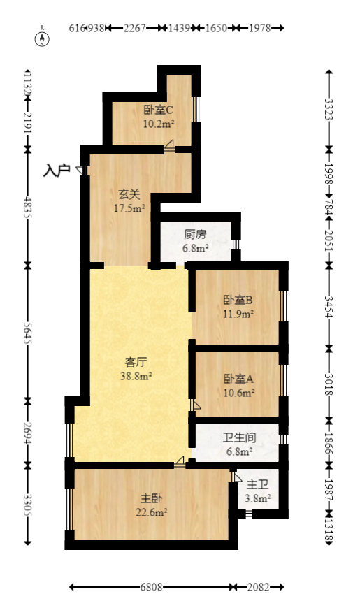 滨江金座  4室2厅2卫   177.00万室内图1