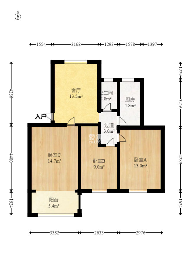 德雅路（邮电村）散盘  2室2厅1卫   60.00万