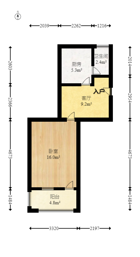 国庆新村  1室1厅1卫   37.00万室内图1
