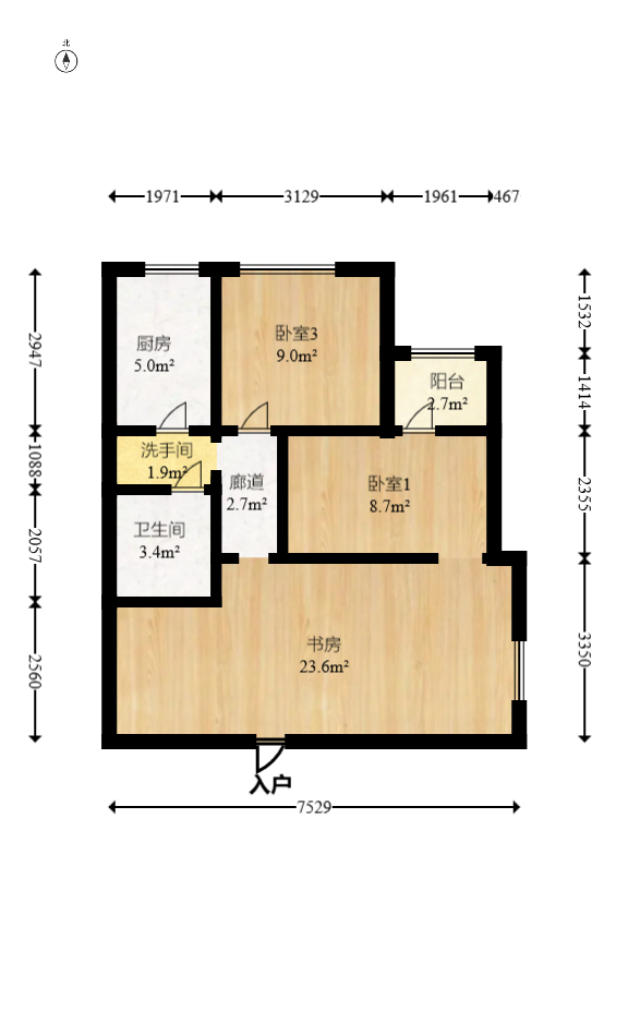 万树丹堤  2室2厅1卫   63.00万室内图1