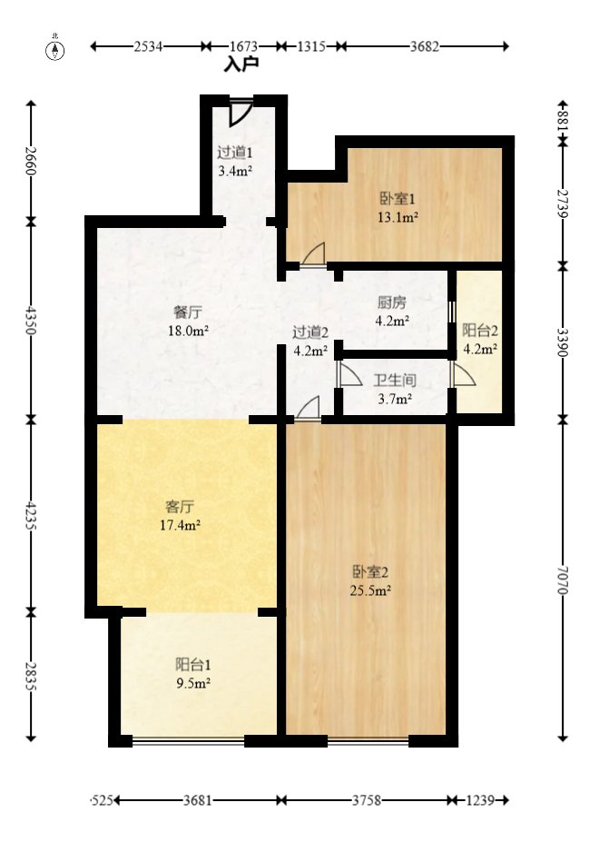 星月绿洲  2室2厅1卫    86.0万 星月绿洲  2室2厅1卫    86.0万户型图