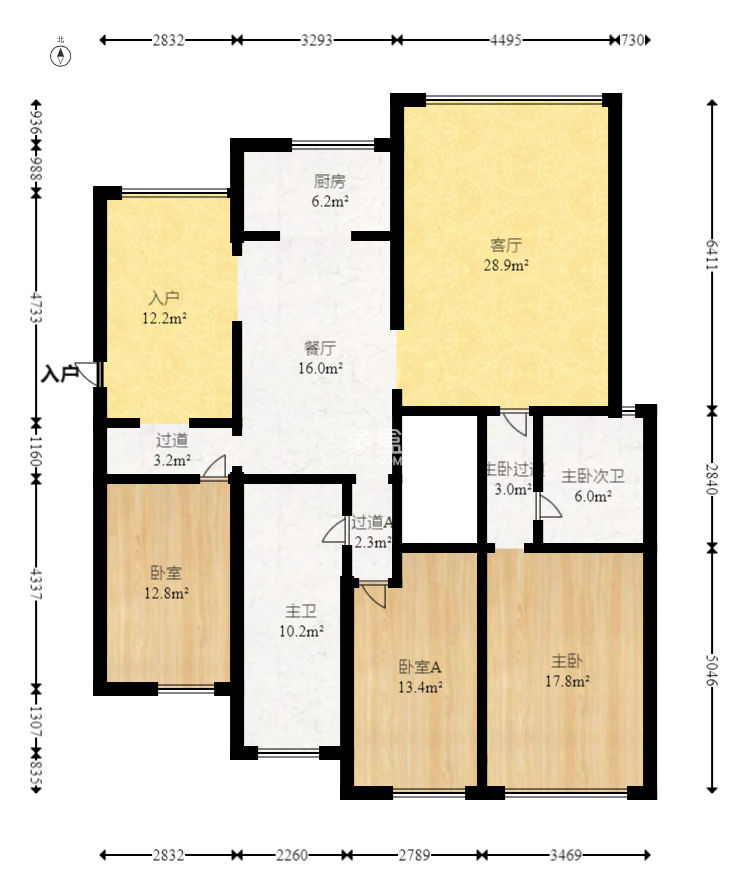 美林水郡  3室2厅1卫    66.8万