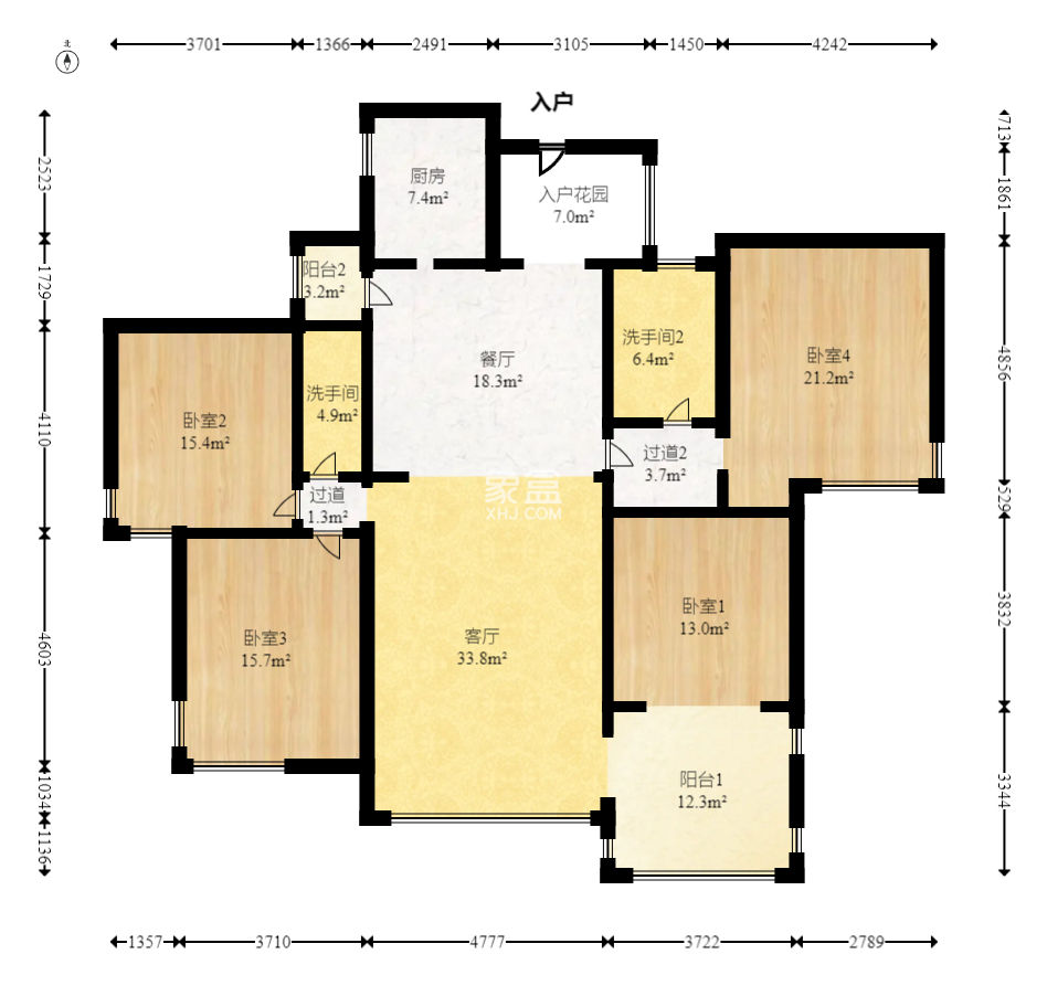 中建桂苑  4室2厅2卫    142.88万