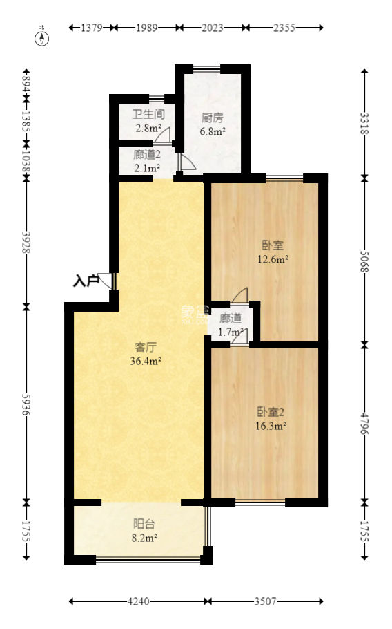 咸嘉新村嘉文苑  2室1廳1衛(wèi)   65.00萬(wàn)