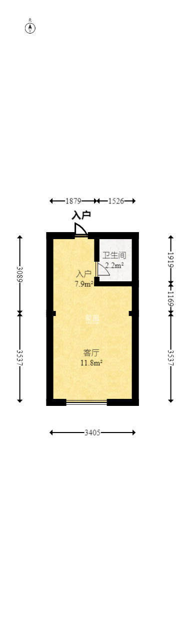 碧桂园星荟  1室1厅1卫   15.80万室内图1