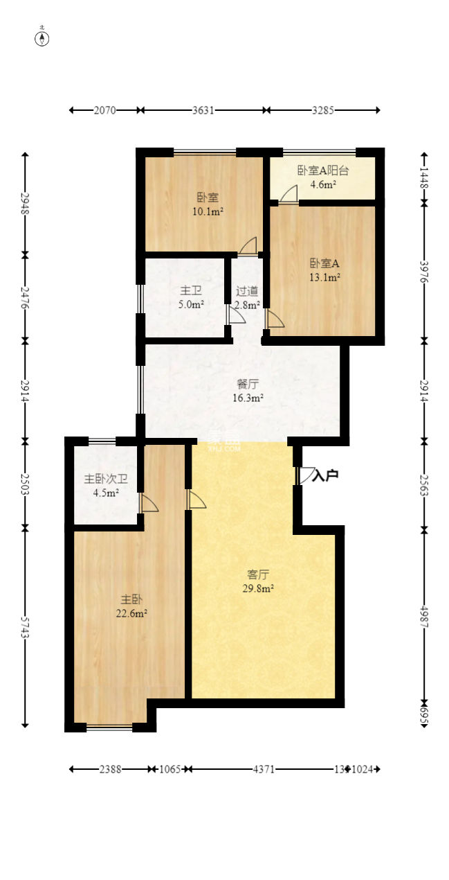楚天家园  3室2厅2卫    69.8万