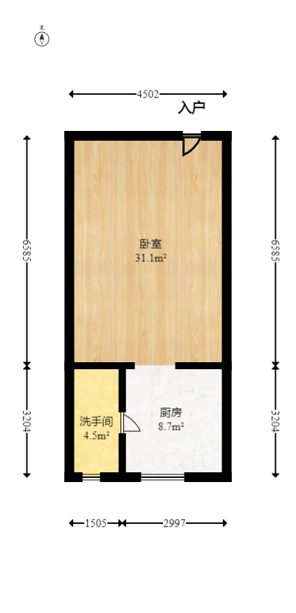 东一国际  1室1厅1卫   35.00万室内图1
