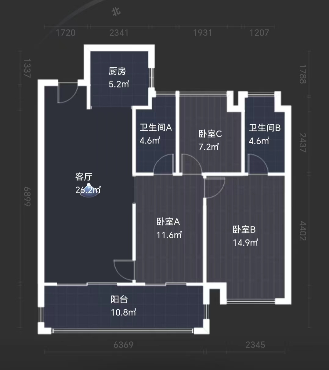 建发央著  3室2厅2卫    72.0万