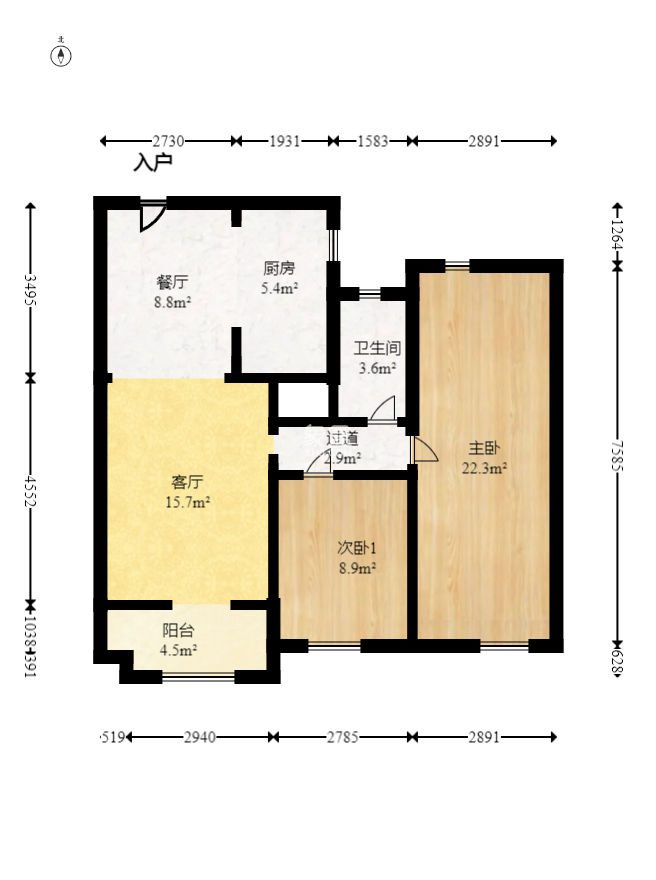 MOMA当代广场  3室2厅1卫    65.0万
