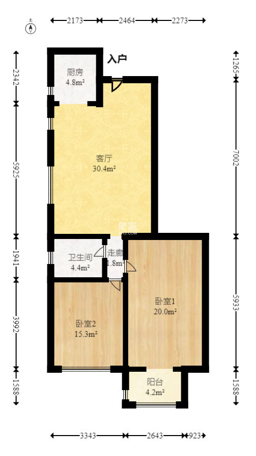 申奥美域  2室2厅2卫    81.39万