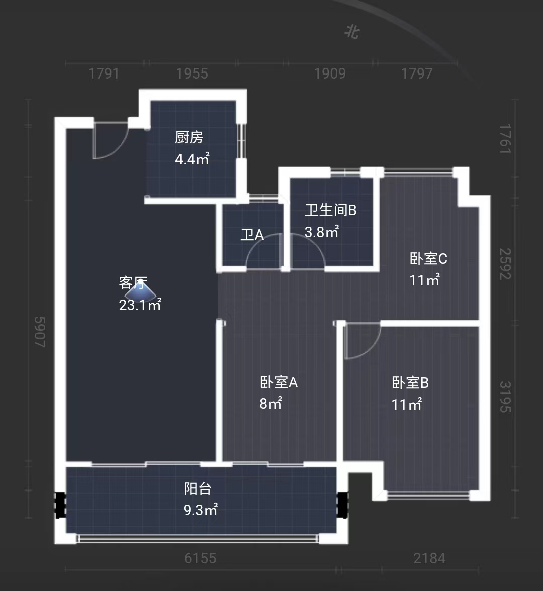 建发央著  3室2厅2卫   72.80万