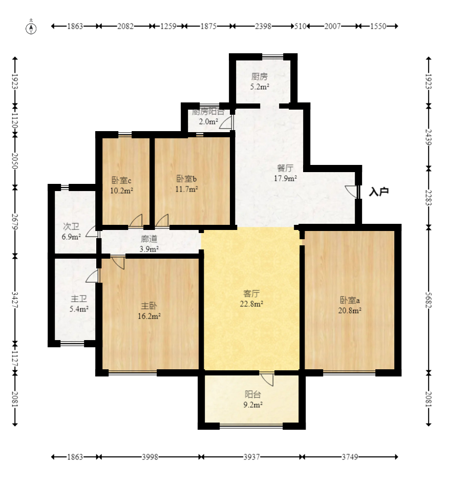 西湖御苑 4室2厅2卫 71.5万 西湖御苑 4室2厅2卫 71.5万户型图