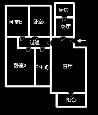 金色桃源  3室2厅2卫   58.80万室内图1