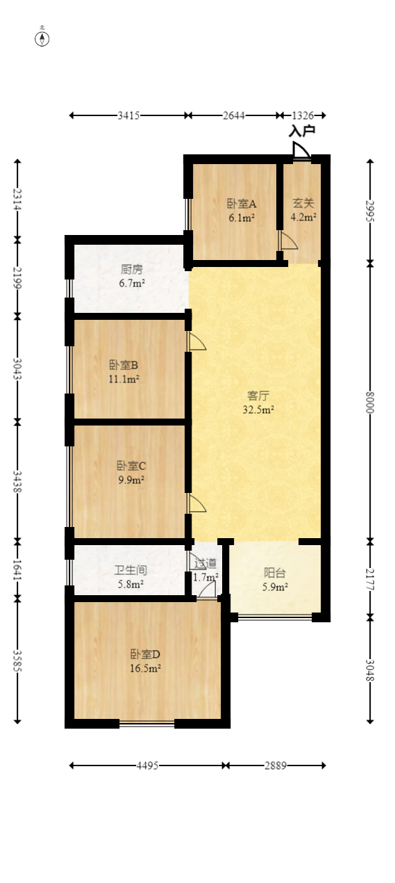 悦湖山  3室2厅1卫    78.0万 悦湖山  3室2厅1卫    78.0万户型图