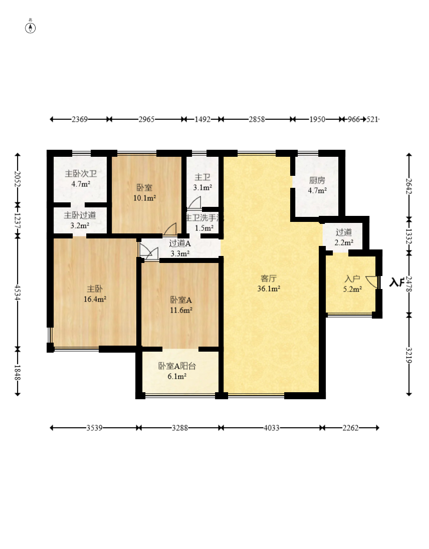 筑梦园 3室2厅2卫 75.8万 筑梦园 3室2厅2卫 75.8万户型图