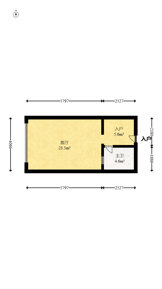 时代星城 1室1厅1卫 23.8万 时代星城 1室1厅1卫 23.8万户型图