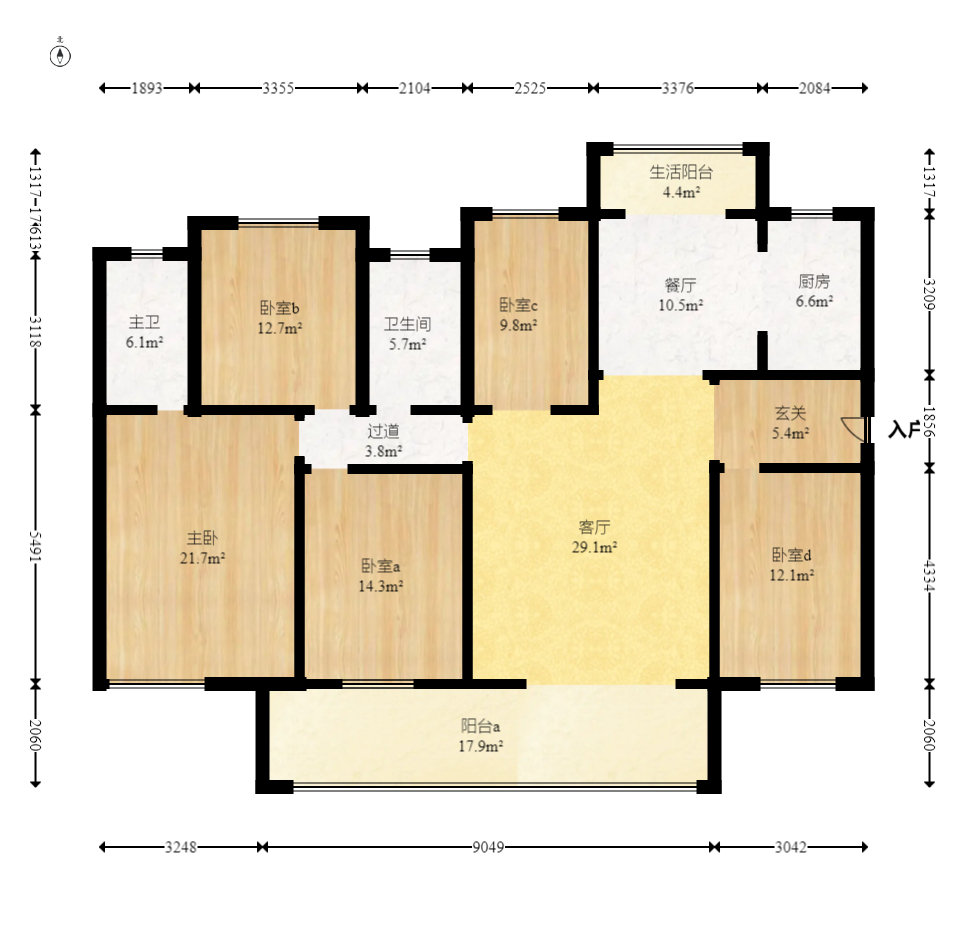润和谷山郡(悦禧山庄水榭花都) 5室2厅2卫 149.0万 润和谷山郡(悦禧山庄水榭花都) 5室2厅2卫 149.0万户型图
