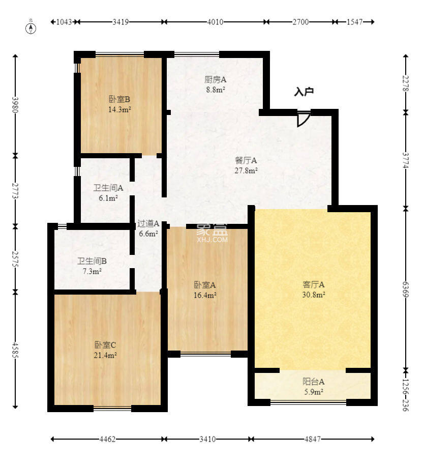 托斯卡纳  3室2厅2卫   289.00万