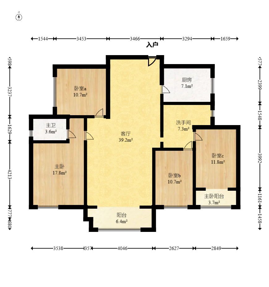 润和美郡(润和紫郡五期) 4室2厅2卫 111.8万 润和美郡(润和紫郡五期) 4室2厅2卫 111.8万户型图