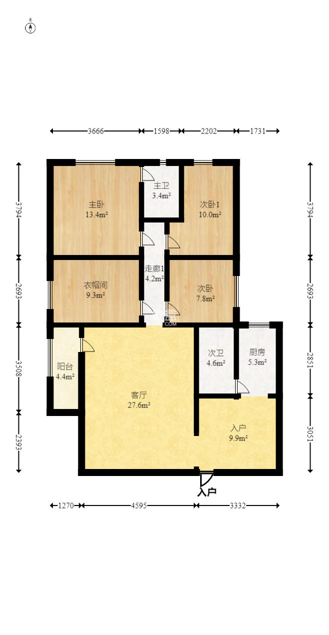 金山小区  4室2厅2卫   146.80万室内图1