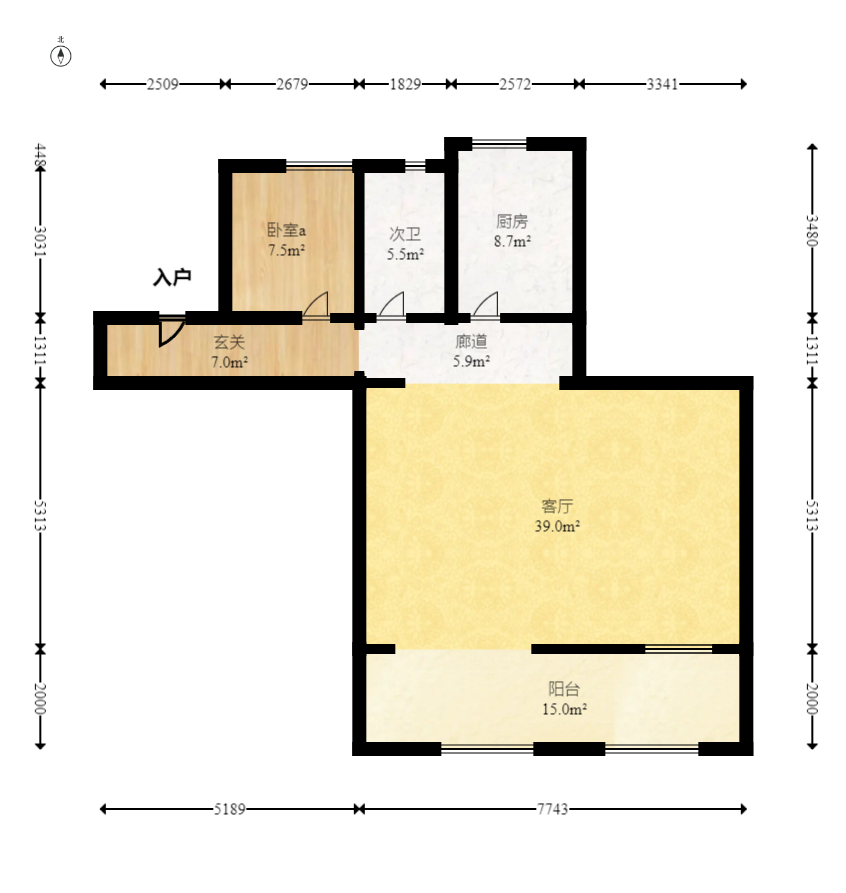 建发央著  4室2厅2卫   222.00万室内图1