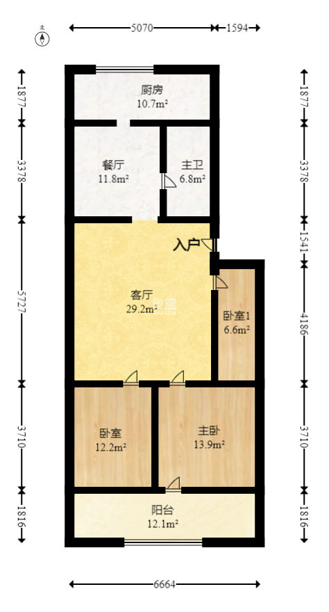 朝阳一、二村  3室2厅1卫   96.00万