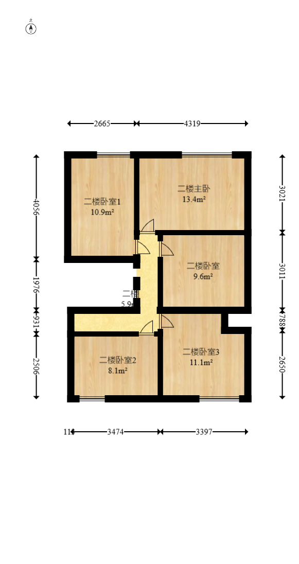 城市经典  6室2厅1卫   170.00万室内图1