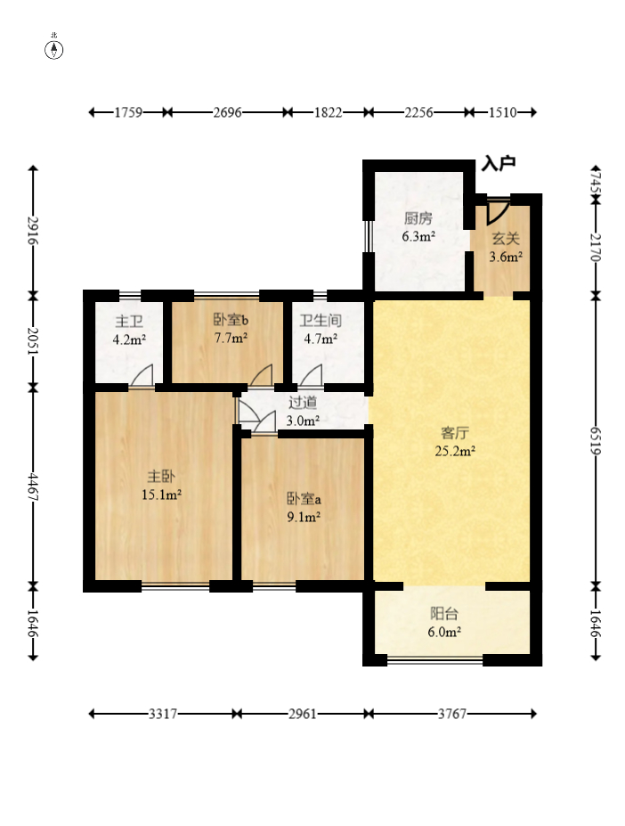 碧桂园高尔夫花园  3室2厅2卫    89.8万室内图1