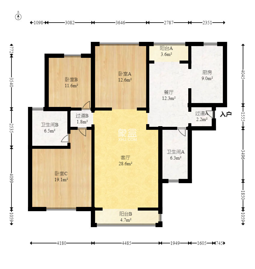 凯富漫城  3室21厅2卫   65.60万