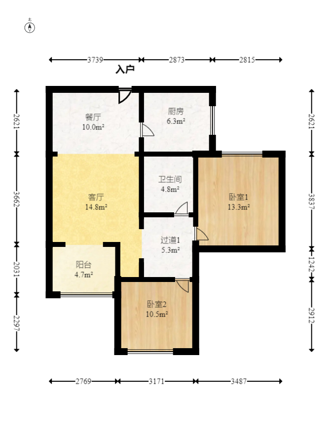 龙湖湘风原著(龙湖湘风星城) 3室1厅1卫 73.0万 龙湖湘风原著(龙湖湘风星城) 3室1厅1卫 73.0万户型图