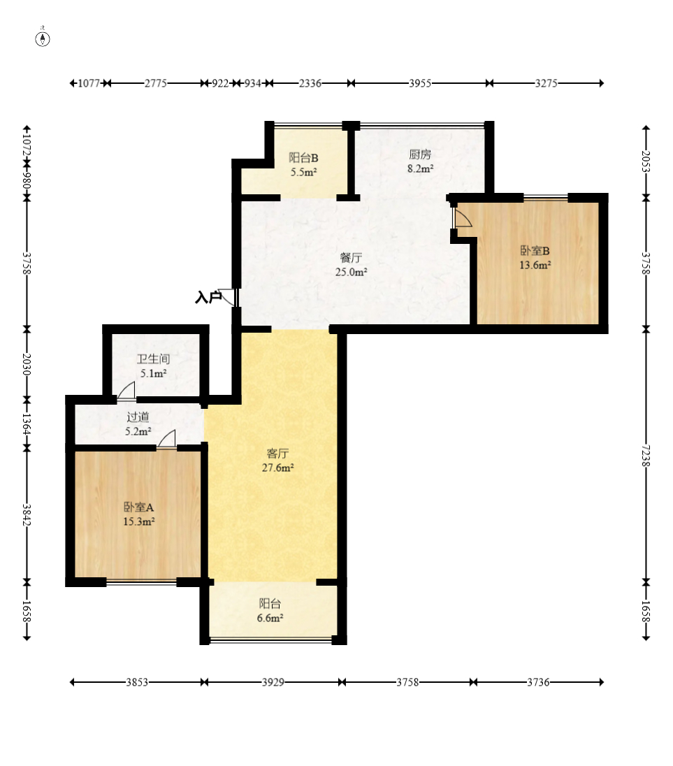 梅溪正荣府  4室2厅2卫    308.0万 梅溪正荣府  4室2厅2卫    308.0万户型图